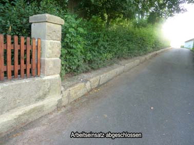 Mauer Arbeitseinsatz abgeschlossen